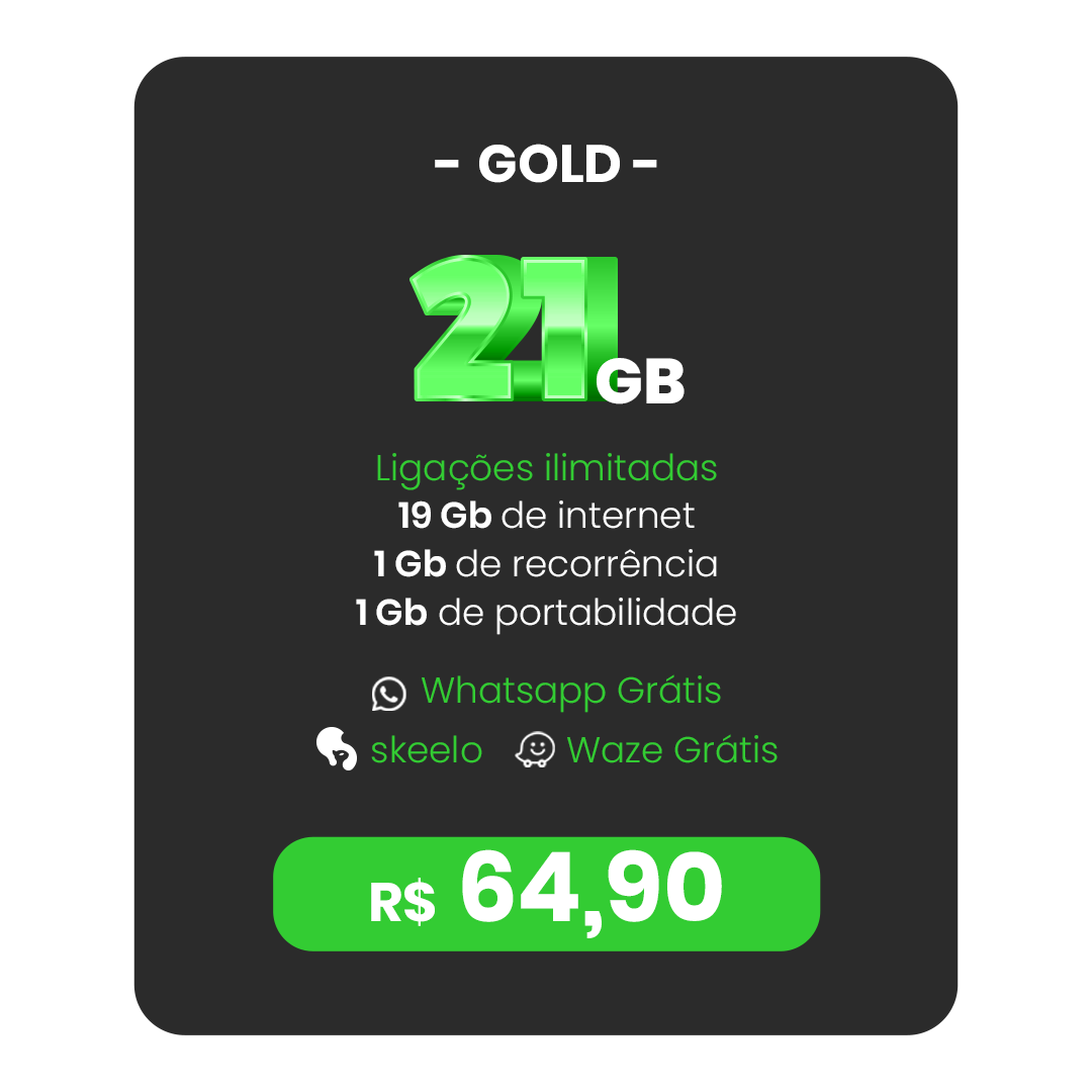 PLANO GOLD 21GB